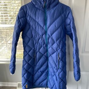 Lole long winter down coat - size L.